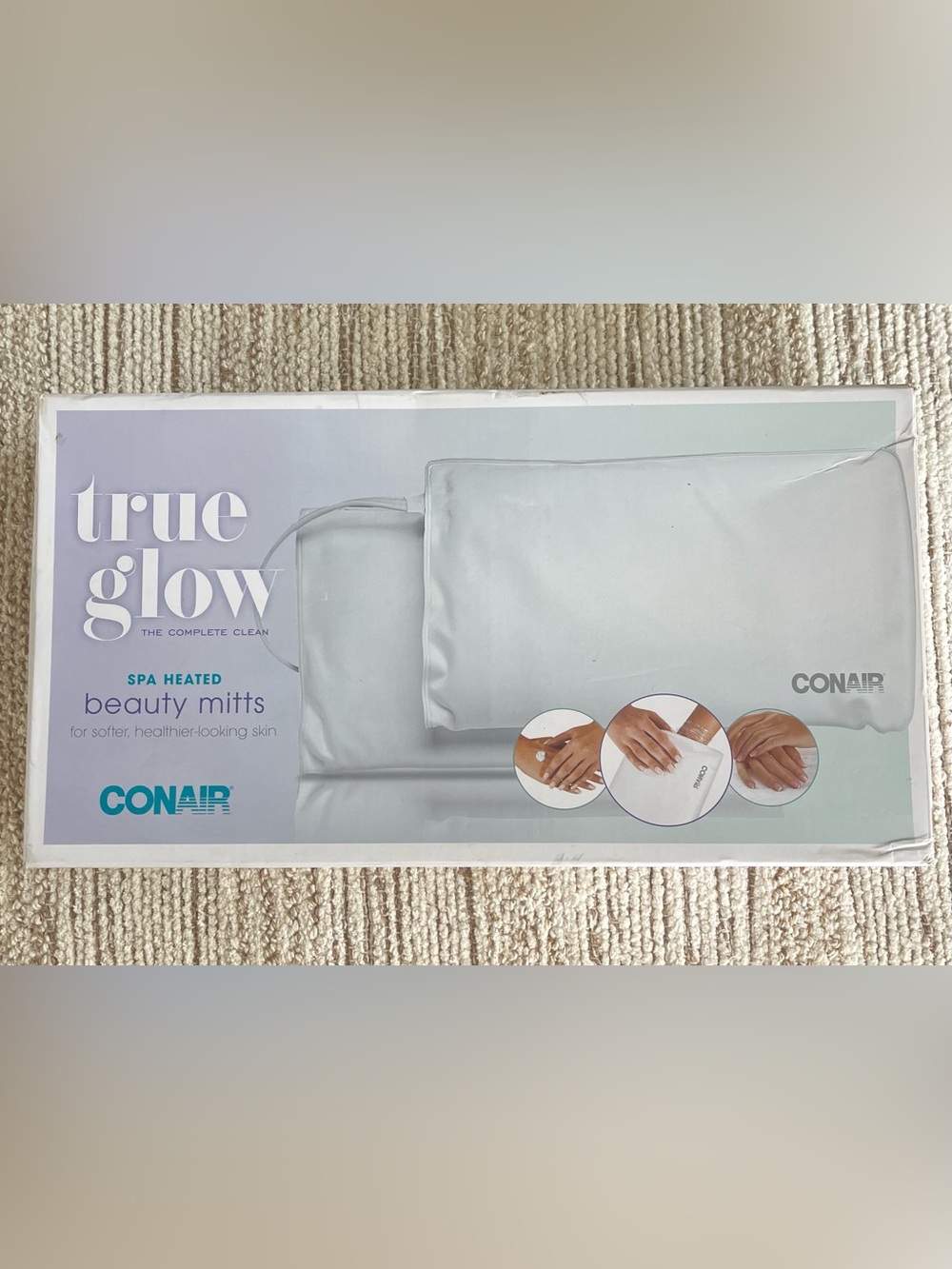 Conair True Glow Spa Heated Beauty Mitts NEW in Box